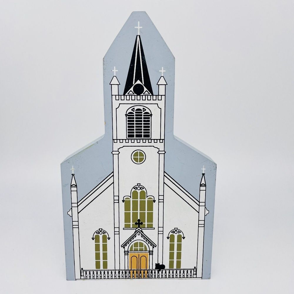 Rare Vintage The Cats Meow Church of Ste. Anne de Michilimackinac 1993 Signed